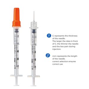 Sterile Syringes for Insulin for Single Use(Retractable)